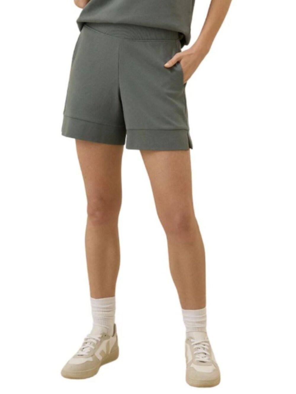 pact Organic Cotton Women's Airplane Pull On Short, Castor Green, XXS